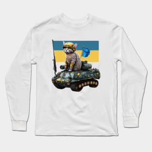 Cat Ukrainian Soldier Long Sleeve T-Shirt